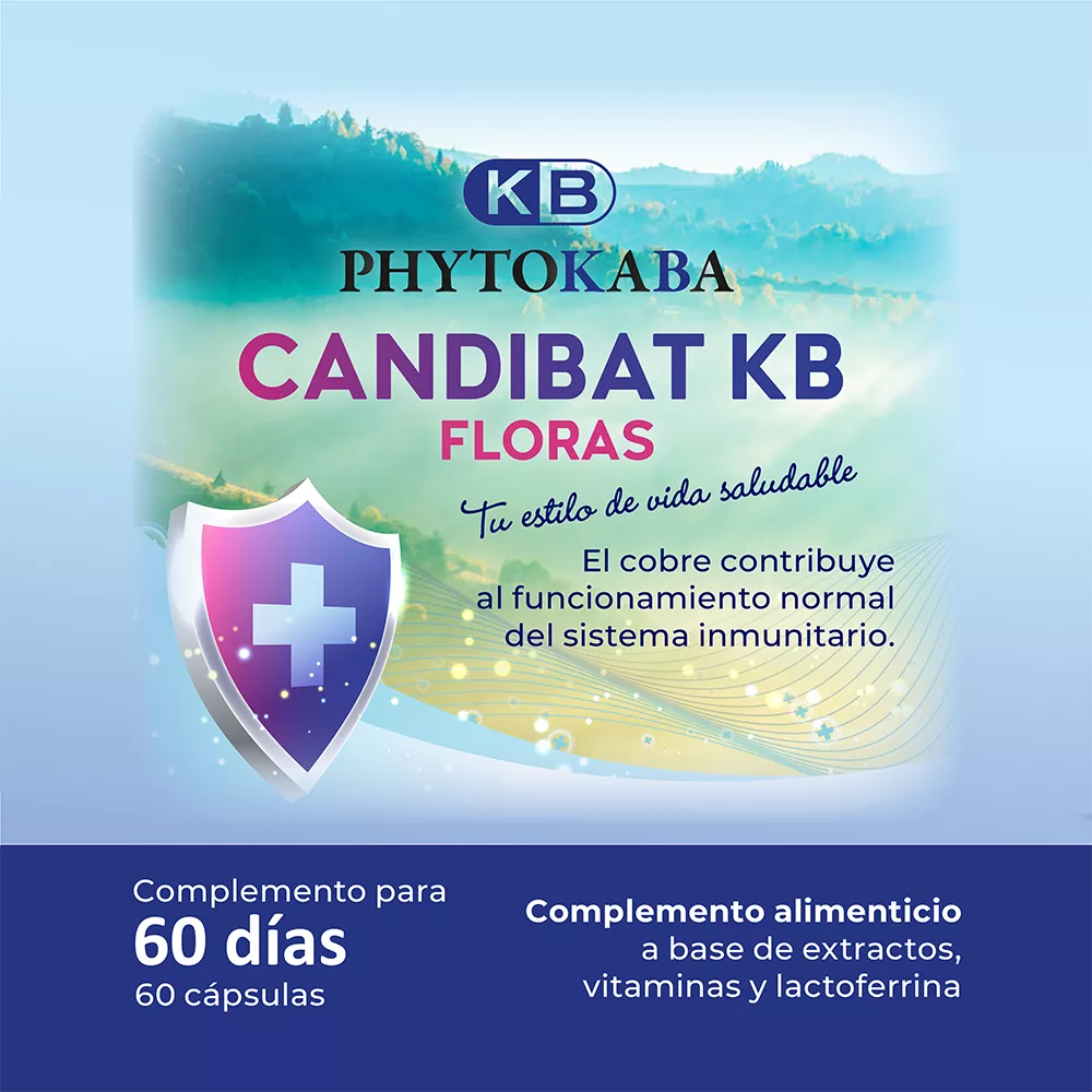 CANDIBAT KB 60 c&aacute;psulas a base de extractos y lactoferrina