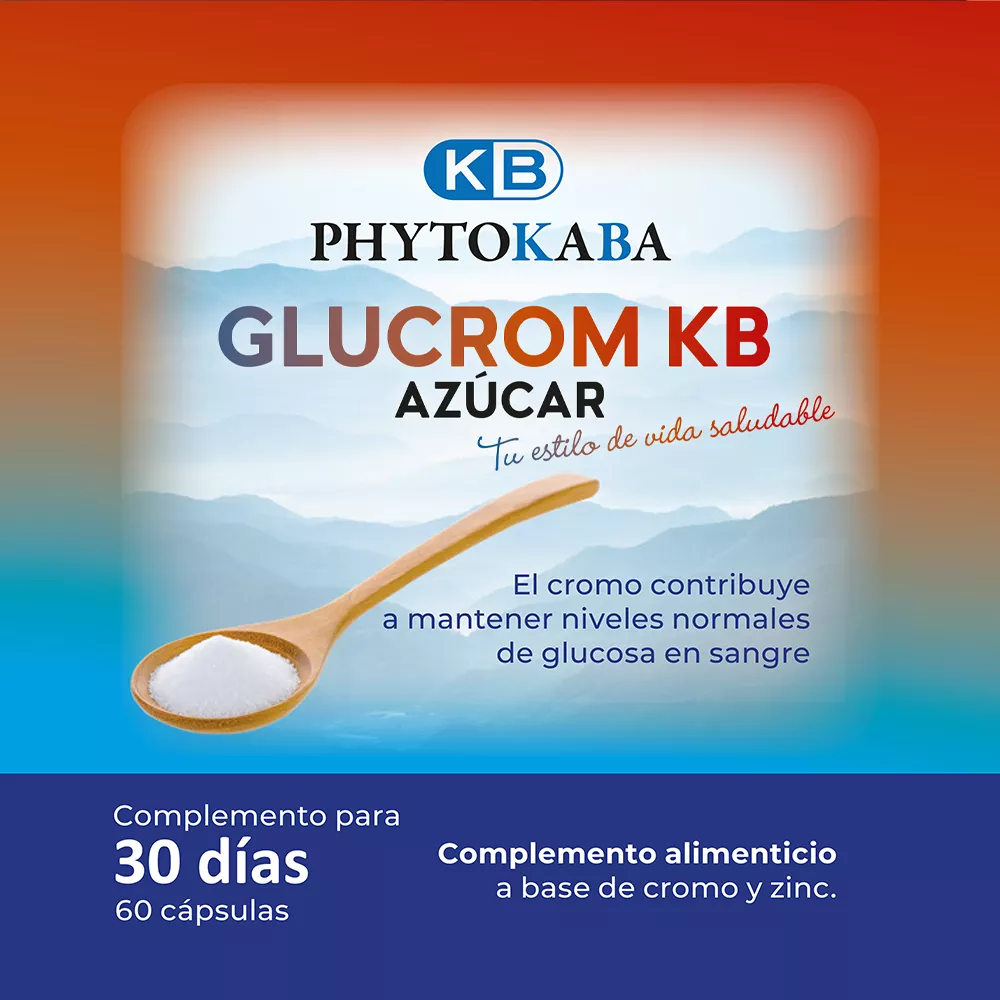 GLUCROM KB 60 c&aacute;psulas a base de cromo y zinc