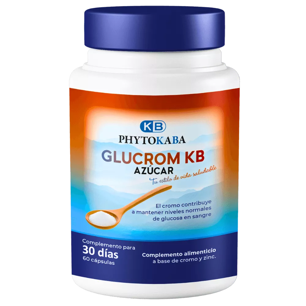 GLUCROM KB 60 c&aacute;psulas a base de cromo y zinc