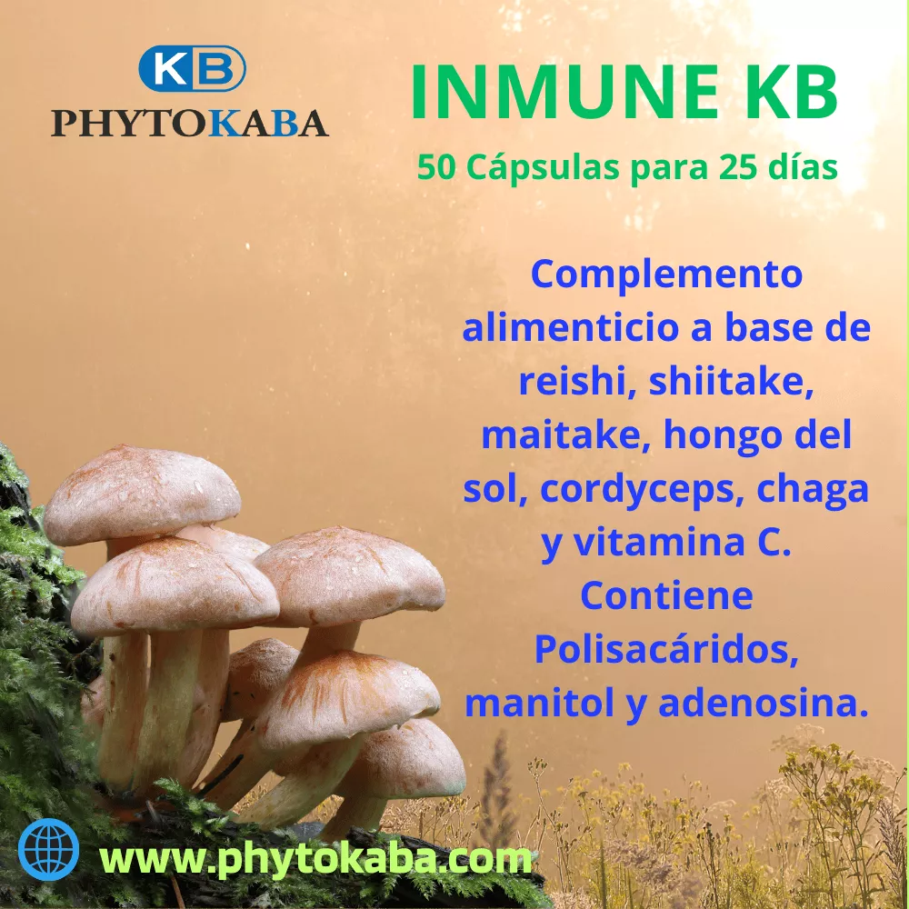 INMUNE KB 50 c&aacute;psulas, hongos y vitaminas. Defensas