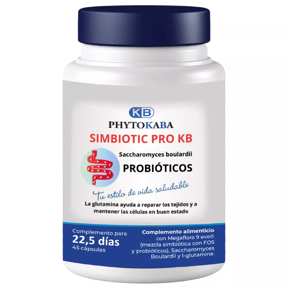 SIMBIOTIC PRO KB 45 c&aacute;psulas mezcla probi&oacute;tica. Flora intestinal